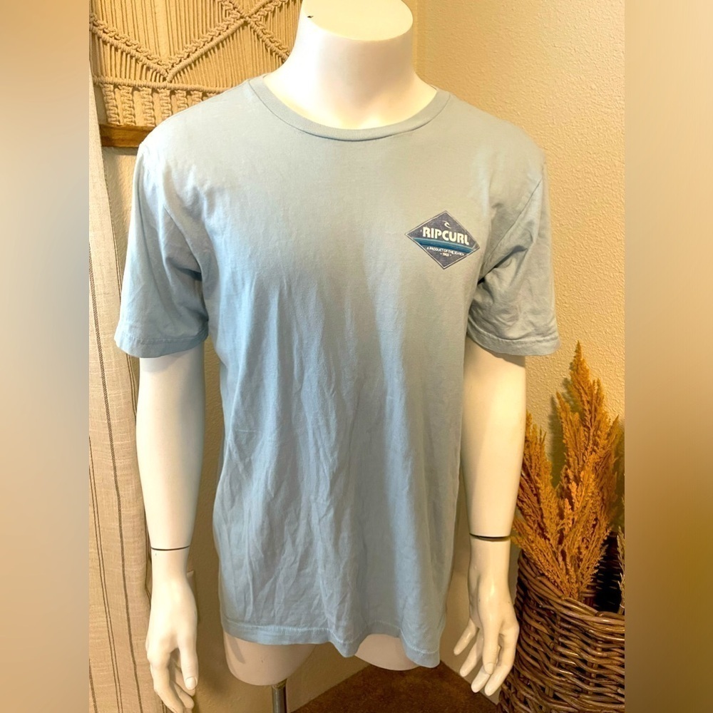 Men's Rip Curl Large Baby Blue Short Sleeve T-Shirt